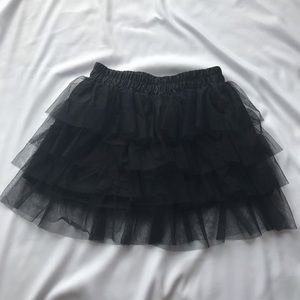 Black tulle skirt